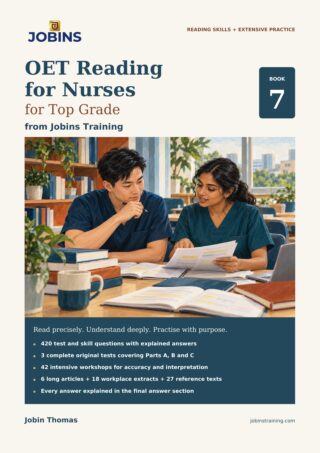 OET Reading for Nurses for Top Grade – Book 7 — book cover